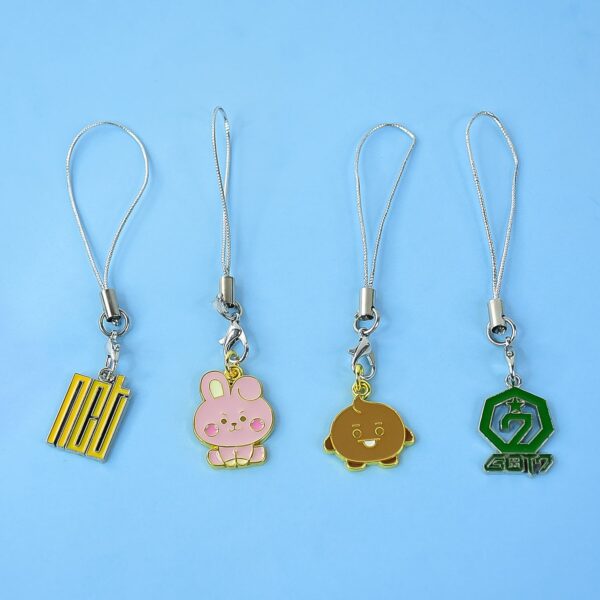 Cartoon Metal Mobile Straps and Keychains (1 Pc & mix Design) - Front View by Nari Haat, Indian ethnic wear, women cl...