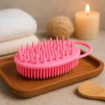 2-in-1 Silicone Soft Bristle Bath Brush - Front View by Nari Haat, Indian ethnic wear, women clothing, designer suit