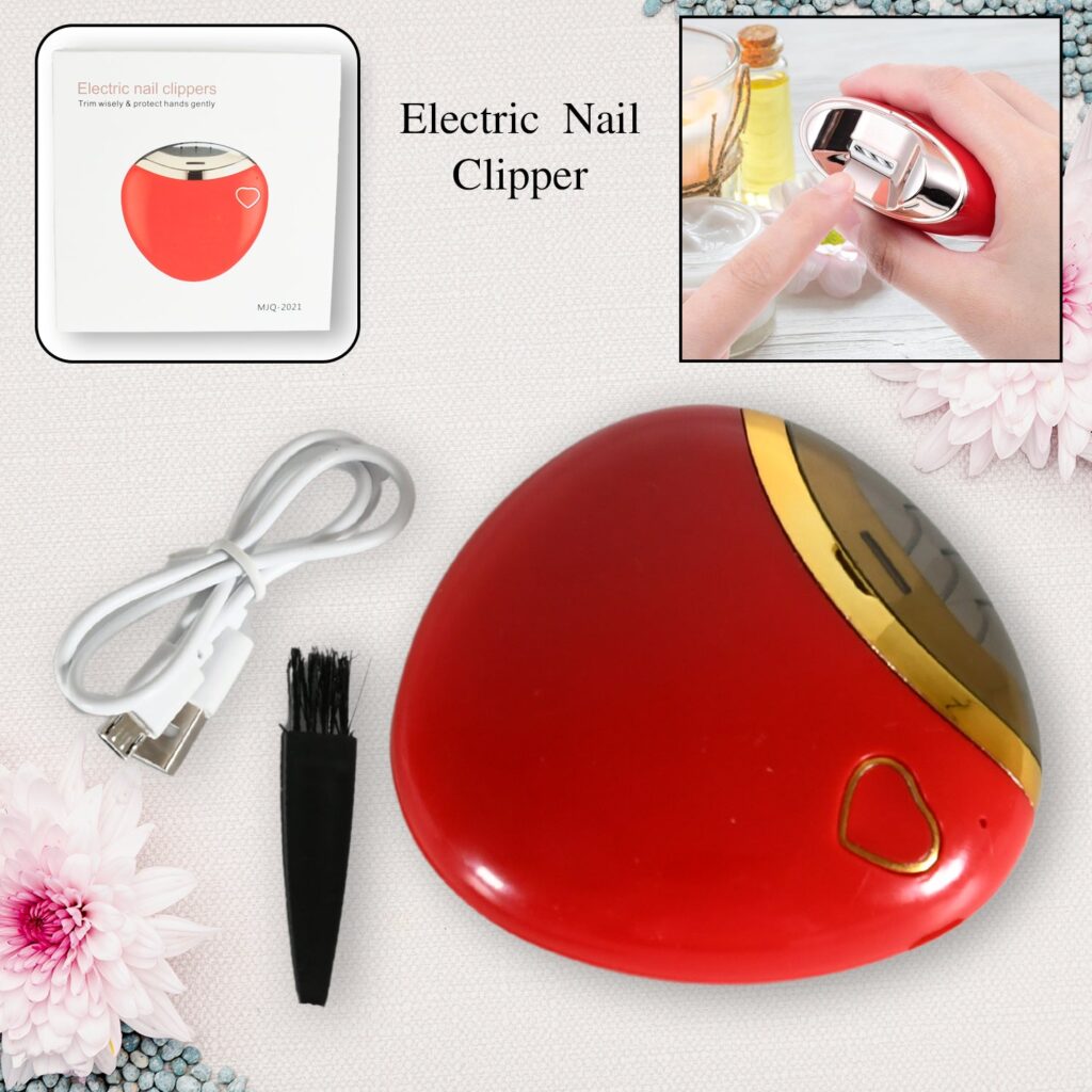 Electric Nail Clipper & File – Safe Automatic Trimmer for Baby & Adult - Front View by Nari Haat, Indian ethnic wea...