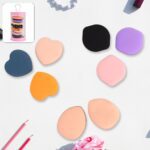 Mini Finger Makeup Powder Puff (Multicolour, 8 Pcs Set) - Closeup Embroidery by Nari Haat, Indian ethnic wear, women ...