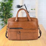 Premium Faux Leather Multipurpose Messenger Briefcase with Shoulder Strap (1 Pc) - Front View by Nari Haat, Indian et...