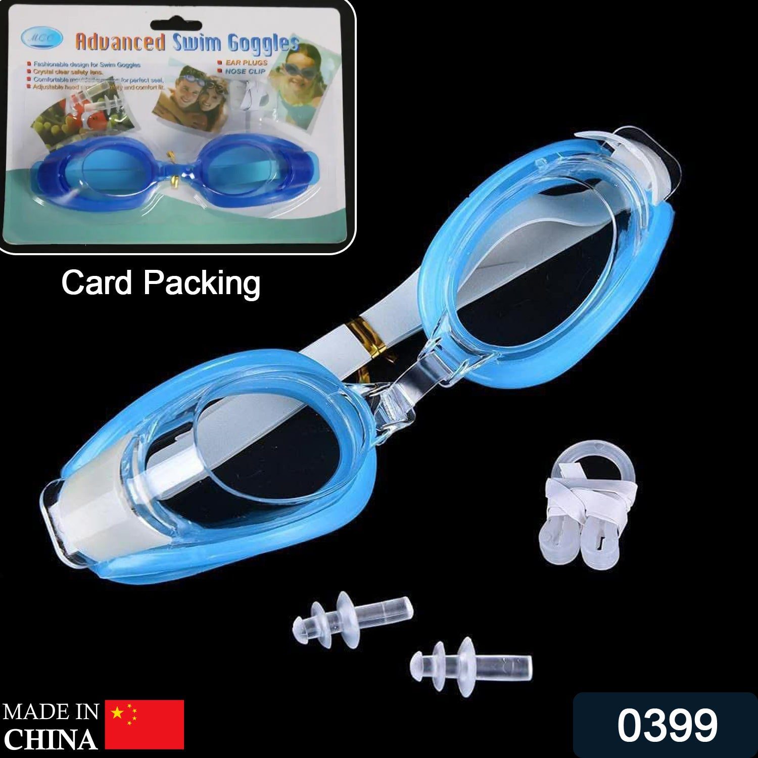 01_1d457699-53c3-448e-ada3-38390bdcb102.jpg Swimming Goggles with Ear & Nose Plugs, Adjustable, Anti-Fog & Waterproof - Image 1