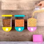 Wall Mounted Cornflakes Pulses Beans Oatmeal Namkeen Dry Food Storage Box1100 ML - Neckline Detail by Nari Haat, Indi...