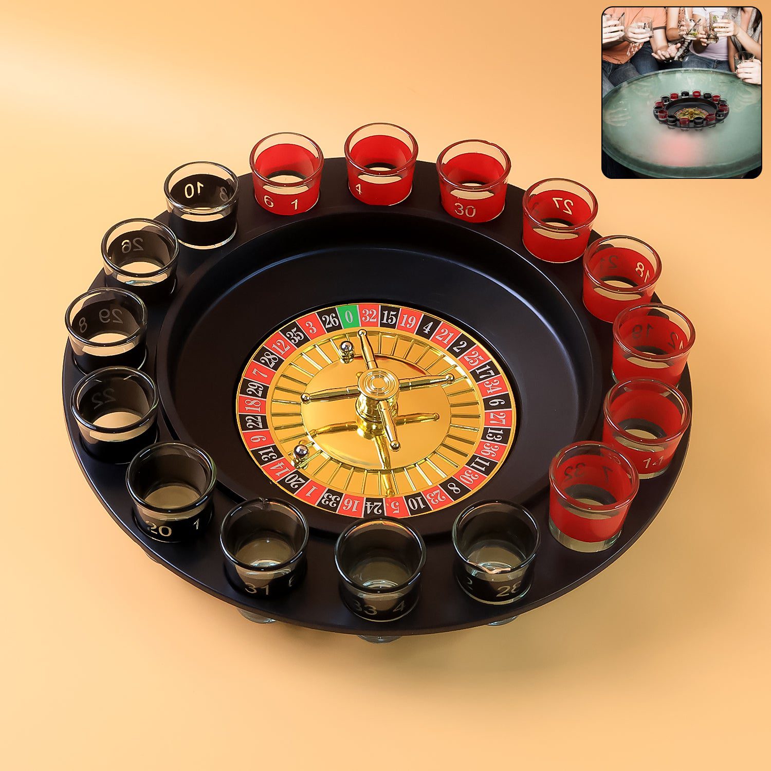 01_23af24e3-d5b6-40ed-8792-55fe7706c5e8.jpg Casino Style Roulette Drinking Game Set - Front View by Nari Haat, Indian ethnic wear, women clothing, designer suit