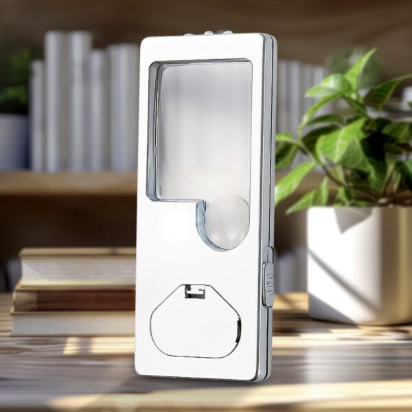 Magnifying Glass with Light, 3X 10X Pocket Magnifier (1 Pc) - Front View by Nari Haat, Indian ethnic wear, women clot...