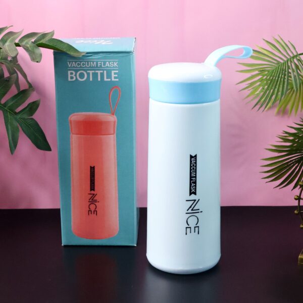Blue Plastic Flask Water Bottle 400ml