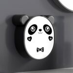 Plastic Cute Panda Soap Box – Wall Mounted Flip-Top Drain Soap Case (1 Pc) - Closeup Embroidery by Nari Haat, India...