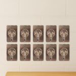 Plastic Adhesive Sticky Waterproof and Oil Proof, Wall Hook (5.5×3.5 Cm & 10 Pc) - Front View by Nari Haat, Indian e...