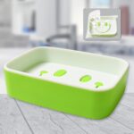 Portable Travel Soap Dish Box – Cute Cartoon Smile Face Draining Container - Closeup Embroidery by Nari Haat, India...