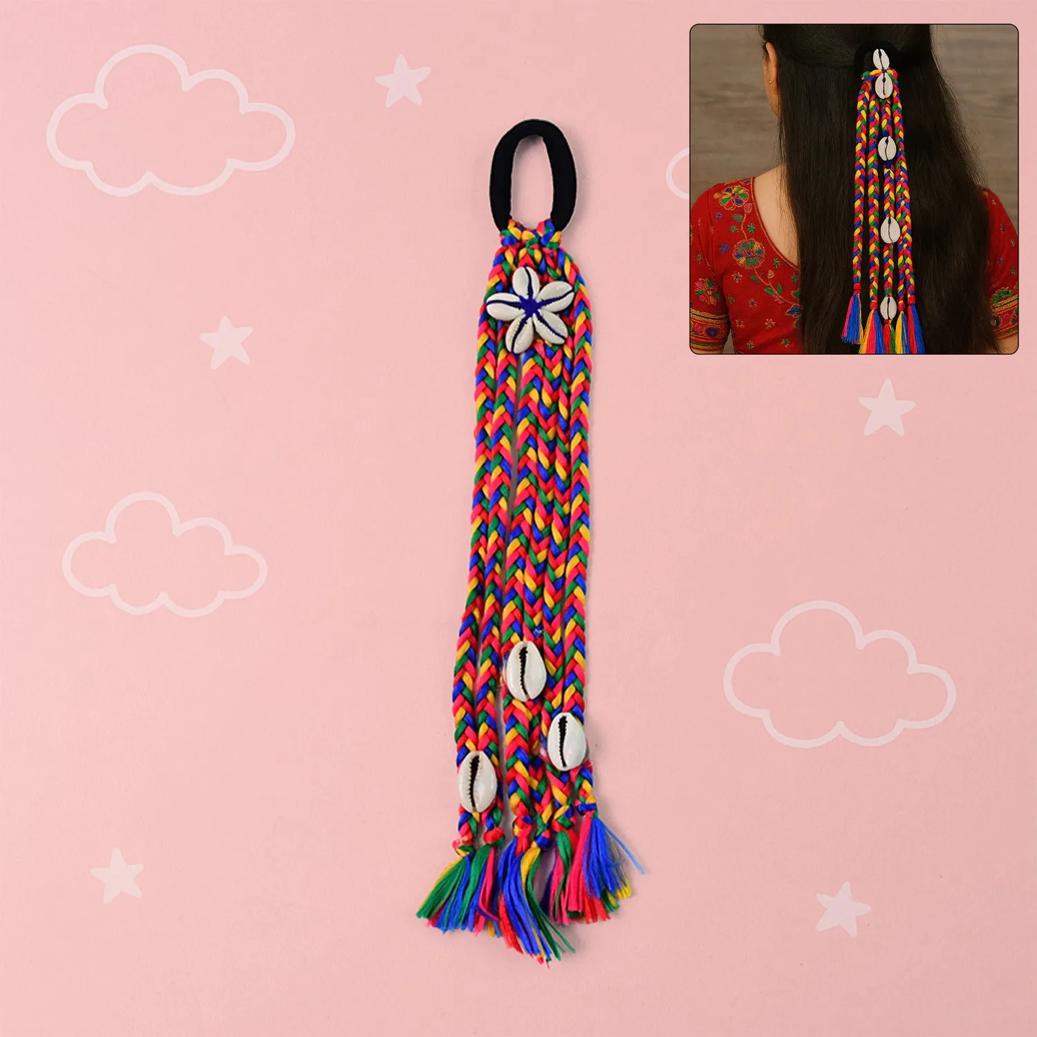 Traditional Multicolor Braided Hair Accessory