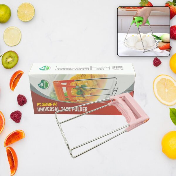 Kitchen Tongs & Bowl Clip – Wear-Resistant Plate Lifter for Restaurants - Front View by Nari Haat, Indian ethnic we...