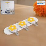 Multipurpose Strong & Hook Self-Adhesive hooks for wall Heavy Plastic Hook (1 Pc) - Front View by Nari Haat, Indian e...