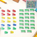 Mini Stapler Set Staples – Assorted Colors | No.10 Staplers with Pins (20 pcs Set) - Closeup Embroidery by Nari Haa...