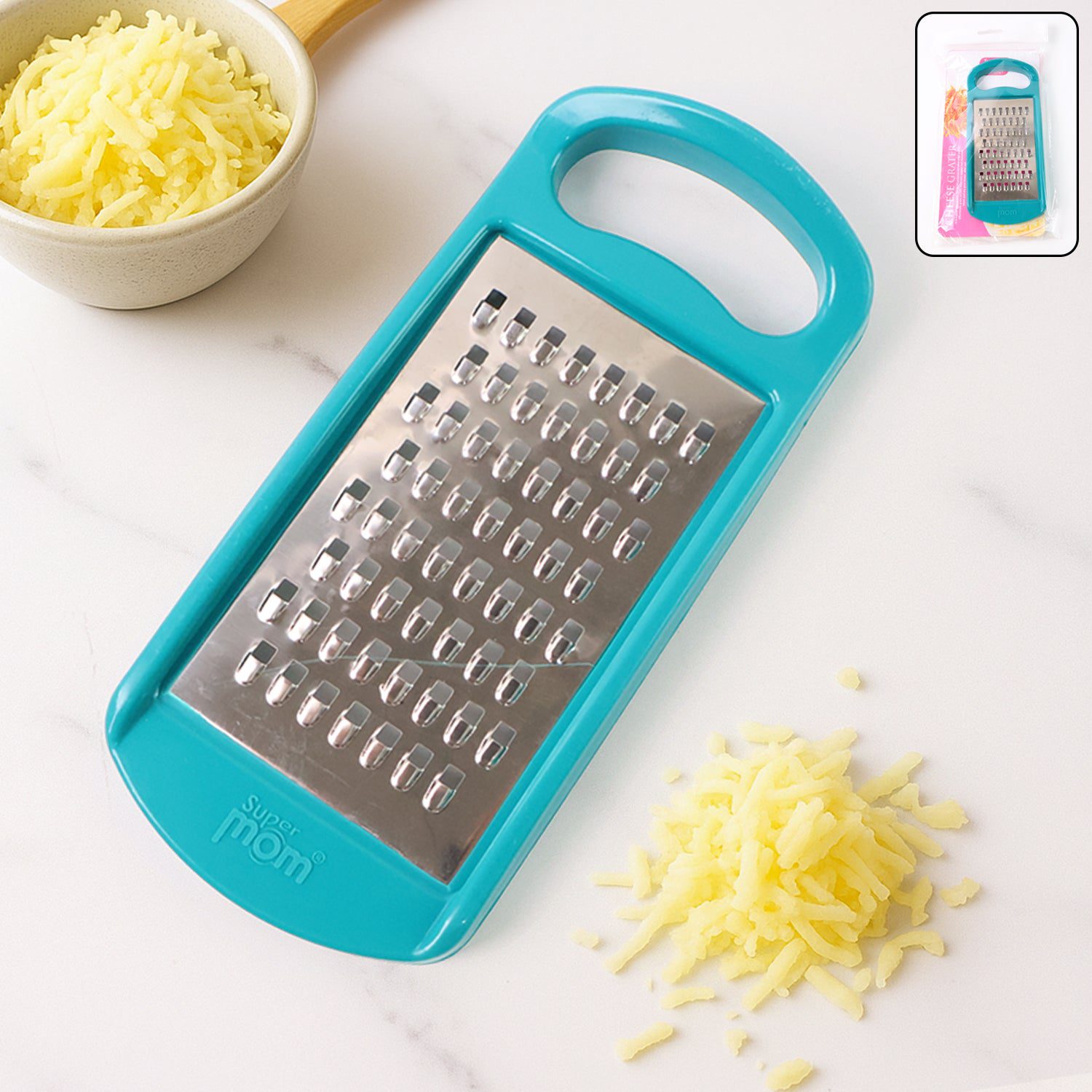 01_39553571-b6e6-4b63-97ee-208da85e2d1f.jpg Supermom Multipurpose Cheese & Vegetable Grater (1 Pc) - Front View by Nari Haat, Indian ethnic wear, women clothing,...