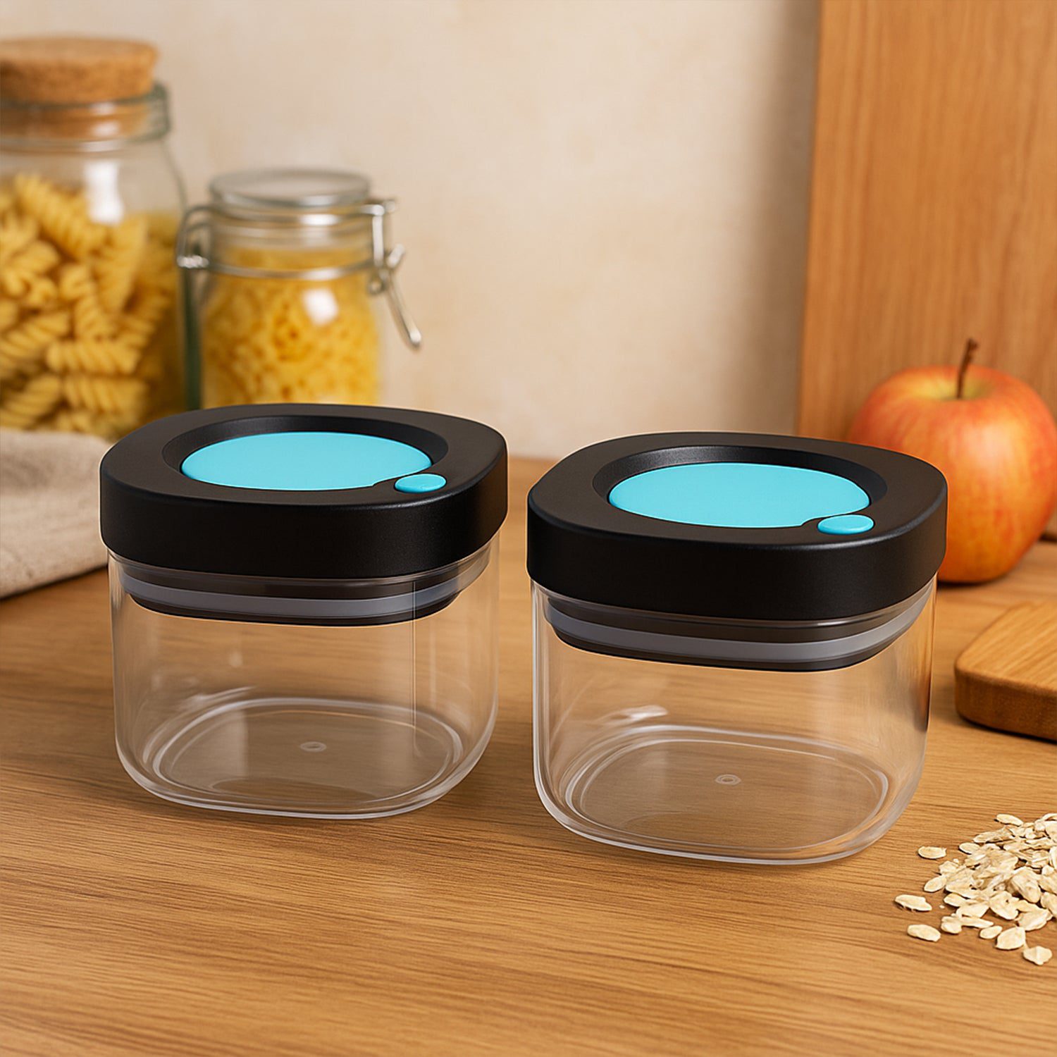 01_397a5be6-95d5-4365-b64a-02483118040d.jpg Supermom Airtight Kitchen Storage Containers – (2 Pc Set / 500 ml) - Front View by Nari Haat, Indian ethnic wear, w...