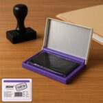 Yashu Plastic Stamp Pad Violet Ink, Quick-Dry Refillable Pad (1 Pc) - Back View by Nari Haat, Indian ethnic wear, wom...