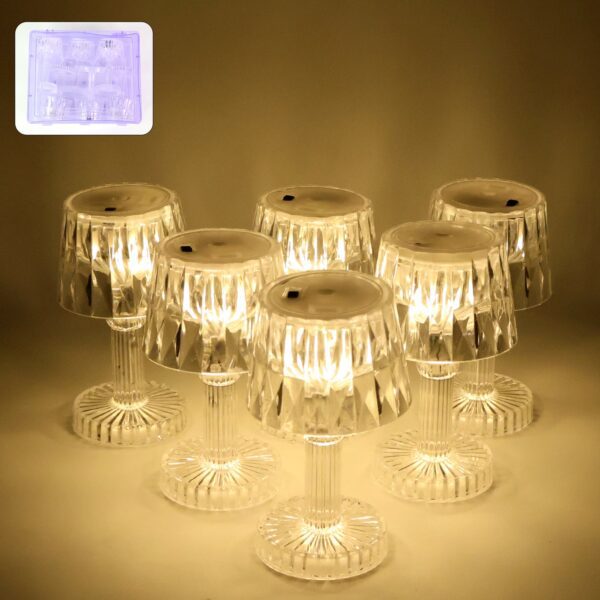 Battery Operated Decorative LED Mini Table Lamp (6 Pc / Set) - Front View by Nari Haat, Indian ethnic wear, women clo...