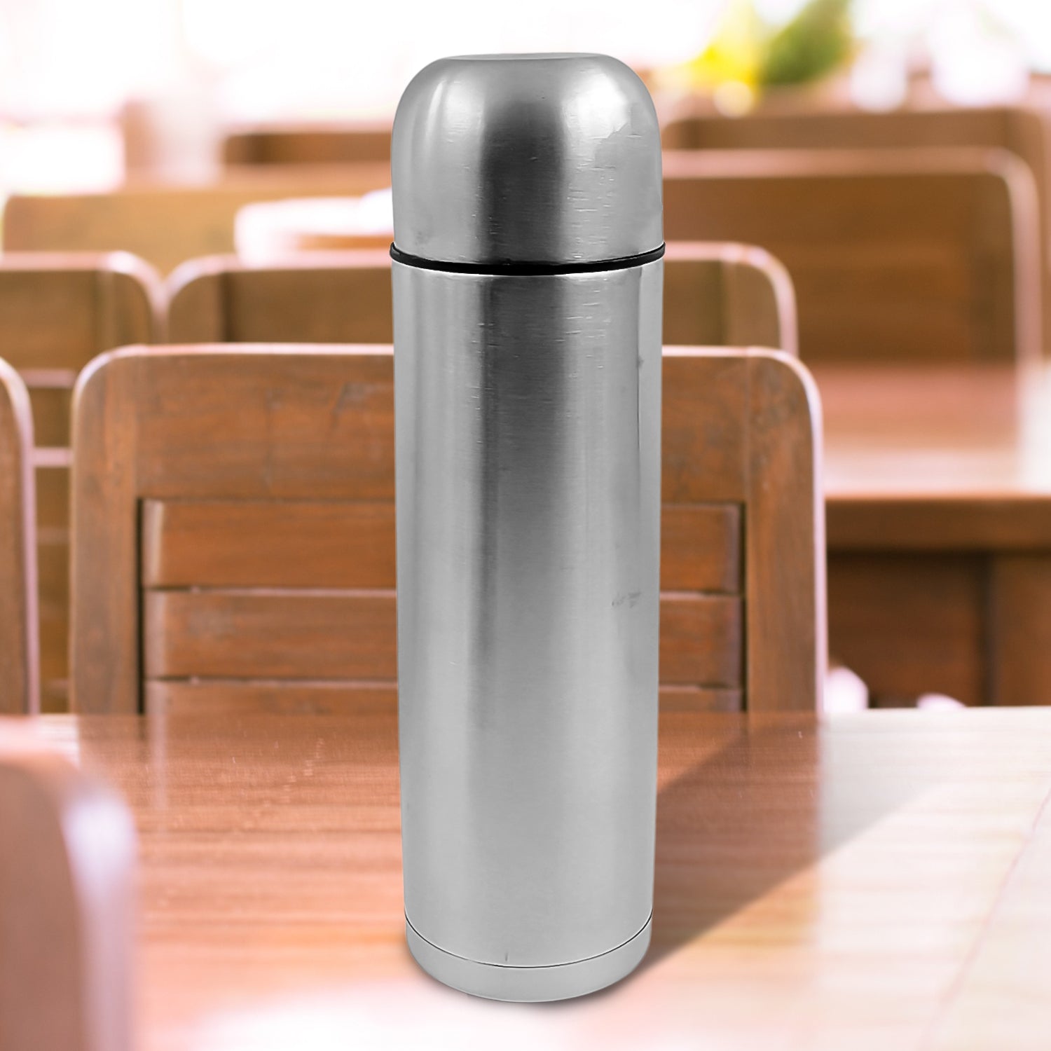 01_417ce7b3-2543-4ef5-a2c8-7c40425ab2d1.jpg Vacuum Flask Without Cover, 18/8 Stainless Steel | Hot and Cold Water Bottle with Push-Down Lid | Double Walled Stain...