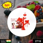 6 Pc Fruit Fork Set for Convenient Eating of Fruits and Vegetable Salads - With Dupatta by Nari Haat, Indian ethnic w...