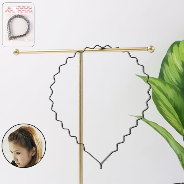 Premium Metal Zigzag Hair Bands for Men & Women (6 Pc) - Front View by Nari Haat, Indian ethnic wear, women clothing,...