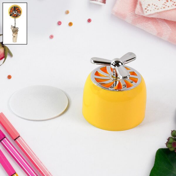 Stylish Mini Propeller Shape Car Dashboard Air Freshener, Also Hook (1 Pc) - Front View by Nari Haat, Indian ethnic w...