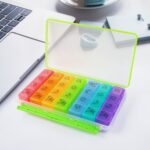 28 Grids Weekly Pill Organizer Box - Front View by Nari Haat, Indian ethnic wear, women clothing, designer suit