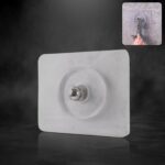 Heavy Duty Transparent Adhesive Wall Hook with Stainless Steel Screw Head (1 Pc) - Front View by Nari Haat, Indian et...
