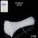 3×100 MM Nylon Self-Locking Cable Ties – Heavy Duty Zip Wire Tie (100 Pc) - With Dupatta by Nari Haat, Indian ethn...