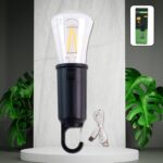 Solar & USB Rechargeable LED Hanging Camping Bulb Lantern Light (1 Pc) - Front View by Nari Haat, Indian ethnic wear,...