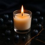 In'lief  Blueberry Soy-Blend Votive Candle Glass – 50 gm (1 Pc) - Neckline Detail by Nari Haat, Indian ethnic wear,...
