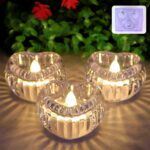 Set of 3 Heart-Shaped LED Flameless Decorative Candles - Front View by Nari Haat, Indian ethnic wear, women clothing,...