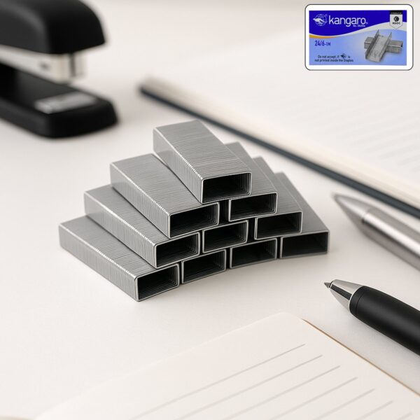 Kangaro 24/6-1M High-Quality Staples – Durable Steel Pins - Front View by Nari Haat, Indian ethnic wear, women clot...