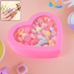Adorable Playful Decorative Rings Children In Heart Shaped Storage Box (35 Pcs Aprpox - Front View by Nari Haat, Indi...