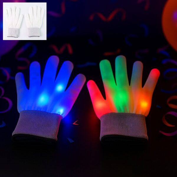 Dynamic Multi-Color Led Light-Up Glow Gloves (1 Pair) - Front View by Nari Haat, Indian ethnic wear, women clothing, ...