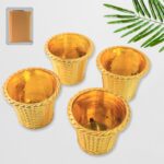 Plastic Flower Valencia (Pot) Home and Outdoor (4 Pc) - Front View by Nari Haat, Indian ethnic wear, women clothing, ...