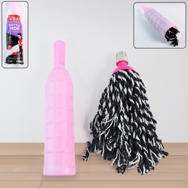 Heavy-Duty Floor Cleaning Bottle Mop Refill with Durable Plastic Bottle - Front View by Nari Haat, Indian ethnic wear...