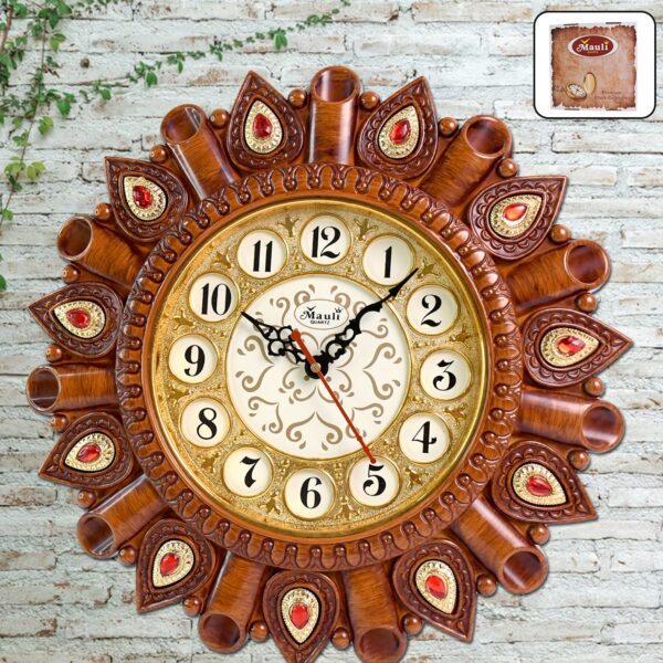 Analog Latest Stylish New Models Wall Clock - Front View by Nari Haat, Indian ethnic wear, women clothing, designer suit