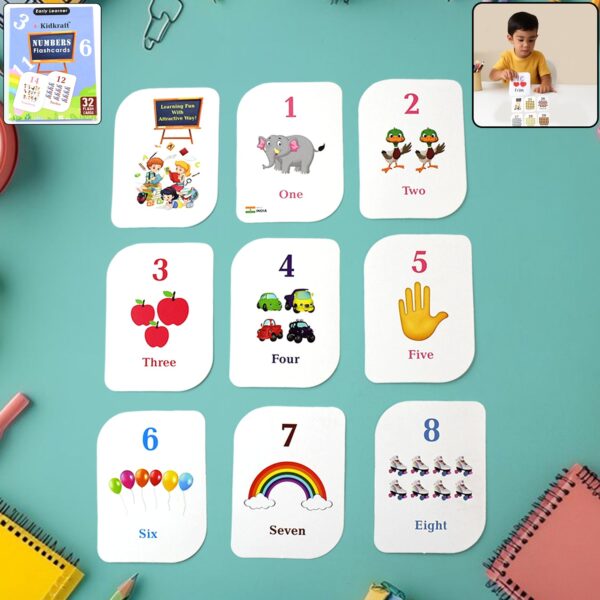 Kid kraft Early Learner 32-Piece Number Flashcard Set - Front View by Nari Haat, Indian ethnic wear, women clothing, ...