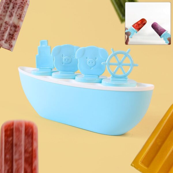 Creative Boat-Shaped Ice Cream Mould with Cute Piggy - Front View by Nari Haat, Indian ethnic wear, women clothing, d...
