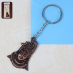 Lord Shiva Face Antique Finish Keychain (1 Pc) - Front View by Nari Haat, Indian ethnic wear, women clothing, designe...