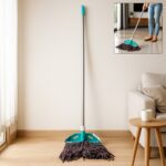 Premium Cotton Yarn Floor Cleaning Mop with Long Handle (1 Pc) - Front View by Nari Haat, Indian ethnic wear, women c...