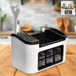 Multifunctional Kitchen Storage Organizer Rack - Front View by Nari Haat, Indian ethnic wear, women clothing, designe...