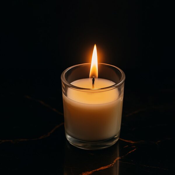 In'lief Scented Votive Jar Candle in Glass / Sweet Dreams Soy Blend Candle (50 Gm) - Front View by Nari Haat, Indian ...