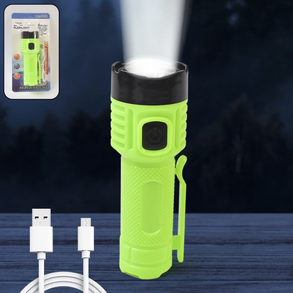 4 Modes Super Bright Led Torch High Lumens Fast Charging Flashlight / Torch (1 Pc) - Front View by Nari Haat, Indian ...