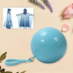 Disposable Raincoat for Kids with Hood and Attachable Round Case, Clear Plastic Raincoats for Emergency, Girls, Boys ...