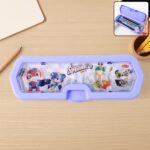 Cartoon Character Printed Plastic Pencil Box with Built-in Maze Puzzle Game (1 Pc) - Front View by Nari Haat, Indian ...
