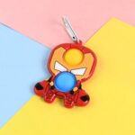 Themed Iron Man Shape Keychain Pop It Toy (1 Pc) - Closeup Embroidery by Nari Haat, Indian ethnic wear, women clothin...