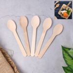 160mm Wooden Spoon – 30 Pcs Pack - Front View by Nari Haat, Indian ethnic wear, women clothing, designer suit