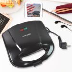 Sandwich Maker Makes Sandwich Non-Stick Plates| Easy to Use with Indicator Lights Sandwich toaster - Front View by Na...