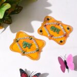 Shubh Labh Decorative Wall Hangings (2 Pc) - Front View by Nari Haat, Indian ethnic wear, women clothing, designer suit